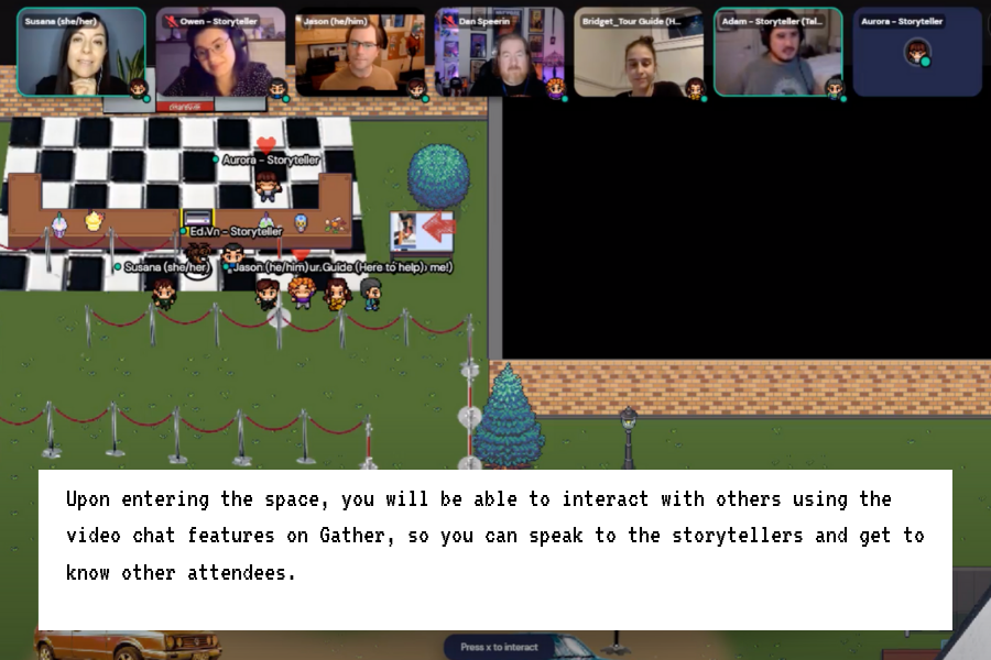 A still from the tutorial video to help participants fully engage once the event began